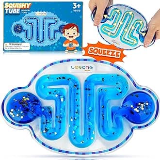 Fidget Autism Sensory Toys for Kids: Squishy Toys Sensory Tube Filled Goo, Glitter, Calming ADHD Tools for Autistic Toddlers Children Special Needs, Classroom Prizes, Goodie Bags Stocking Stuffers
