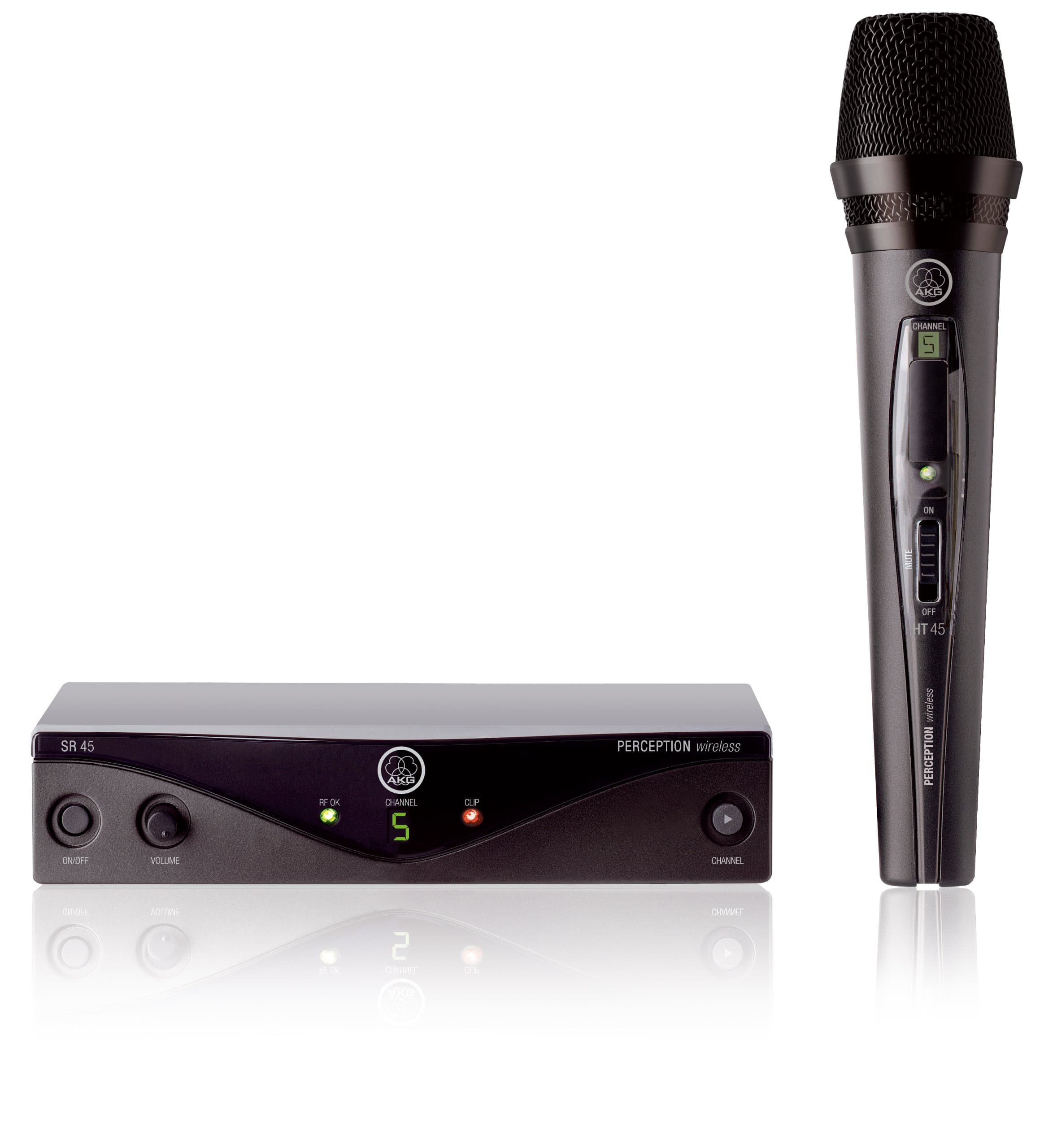 Pro Audio Perception Wireless Microphone System with SR45 Stationary Receiver and PT45 Pocket Transmitter- Vocal Set (3251H00010)