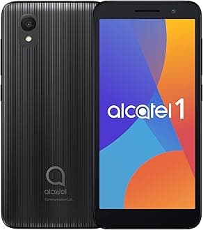 Alcatel 1 (16GB) 5.0" Full View Display - Removable Battery - Dual SIM GSM Unlocked US & Global 4G LTE International Version - Volcano Black