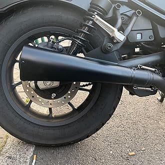 for Hon-da CMX Rebel 500 CMX500 Rebel500 Motorcycle Exhaust Muffler Pipe Slip-on Exhaust Full Systems Stainless Steel 2017 2018 2019 2020 2021 2022 2023 Black Retro