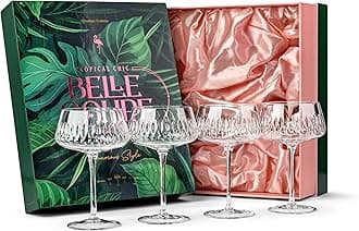 Tropical Flamingo Belle Coupe Glasses