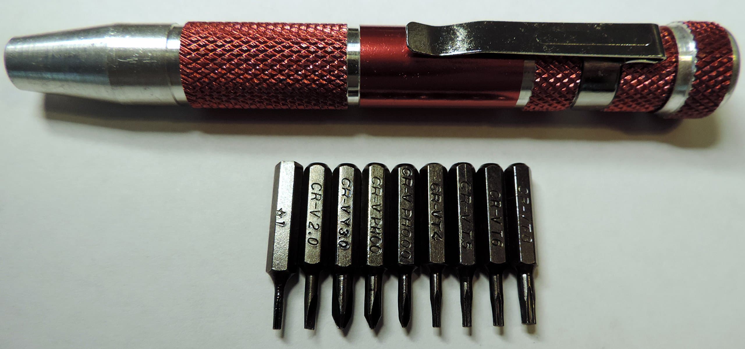 9 Tip Game Box Micro Screwdriver Updated w/Self Storing Bits: Torx T2 T4 T6 T8, Pentalobe 5 Star TS1, Phillips PH00 PH000, Flat, Tri-Point Y