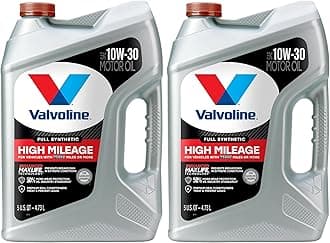 Valvoline Full Synthetic High Mileage with MaxLife Technology SAE 10W-30 Motor Oil 5 QT (Pack of 2)