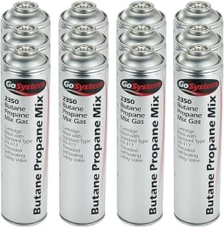2350 Butane Propane 70:30 Mix Gas Cartridge 350g 631ml - 12 Pack