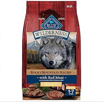 Wilderness High-Protein Rocky Mountain Recipe Healthy Weight Dry Food for Adult Dogs, Red Meat, 28-lb. Bag