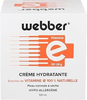 WEBBER Hydrating Cream, Face Moisturizer, with Vitamin E to help the appearance of Scars, Burns, Wrinkles and Dry Skin (Jar - 120 ml)