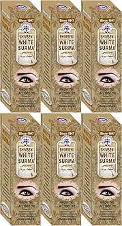 Bhimseni White Surma: 725mg, Pack of 6, | White Surma is created with 20 herbs using traditional Vedic Indian methods of EyeSurma
