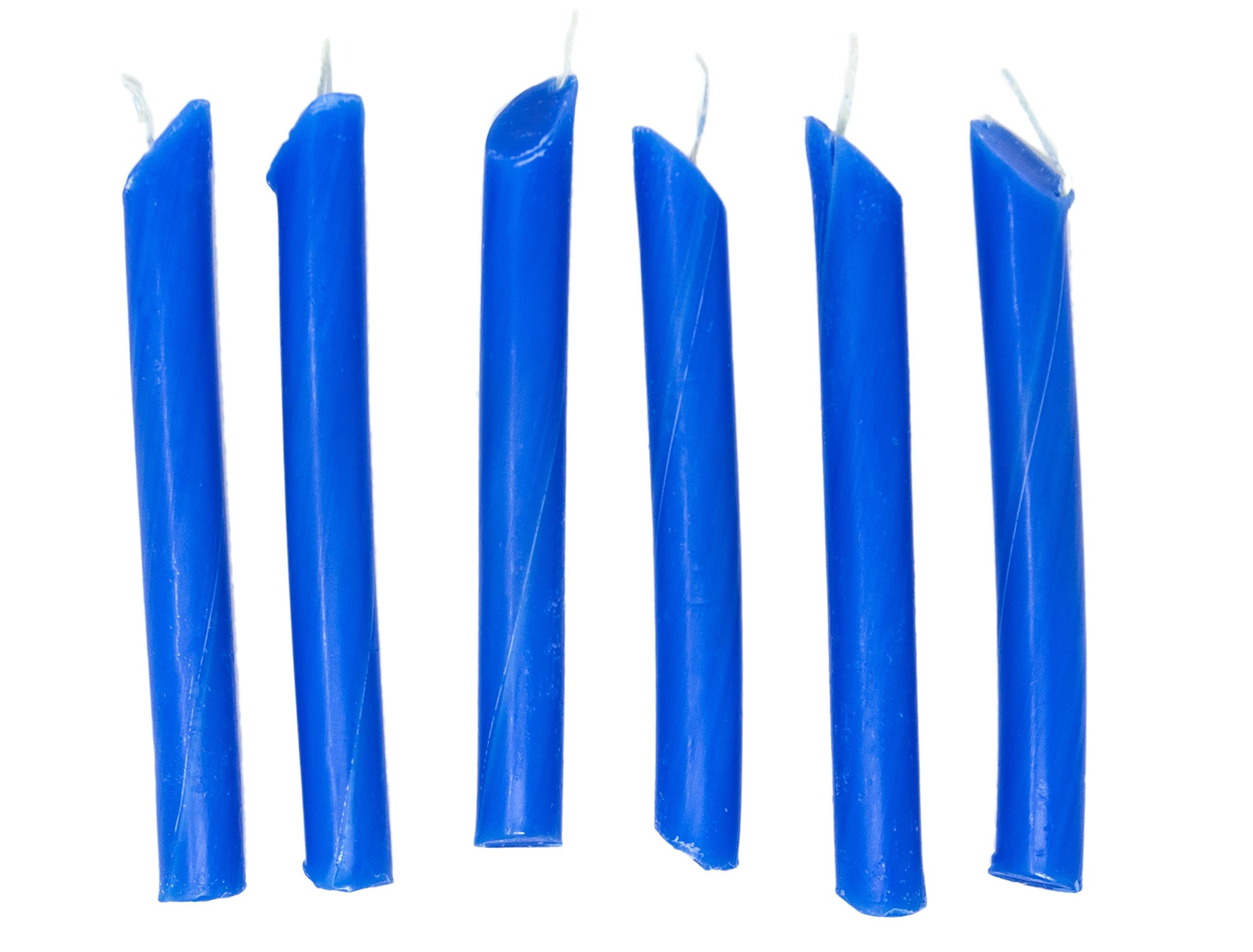 Solid Color Dripping Candle - Drip Candle 6 Pack (Blue)