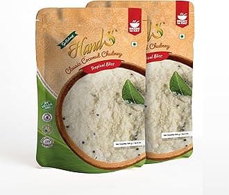 HandS Coconut Chutney - Original | 500 GMS X Pack of 2 | No Added Preservatives or Chemicals | No Need to add Water | Vegan and Keto Friendly | Best Dip for South and North Indian Dishes