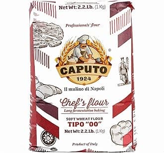 Antimo Caputo Flour "00" Chefs Flour (7 Packs) Each 1 Kilo (2.2 Pounds) Bags, Il Mulino di Napoli, Pizza Flour Caputo Antimo Molino