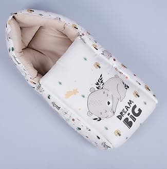 NEW COMERS® 3 in 1 Baby Bed, Sleeping Bag/Carry Nest, Cotton Baby Bedding for New Born & Infant, Travel Friendly Portable Bassinet for Baby Carrying & co Sleeping, Unisex Baby Sleeping Bed-801