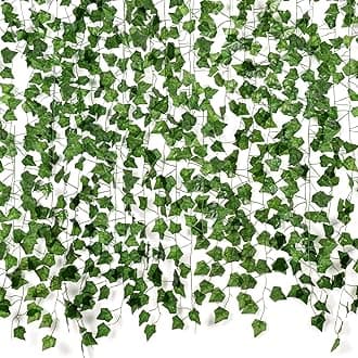 ARTKAIKE Fake Vines for Room Decor Aesthetic Artificial Plant Ivy Leaves Hanging Greenery Garlands for Home Bedroom Wall Wedding Party Decor (168FT 24PCS Vines)
