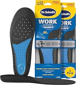 Superior Comfort Insoles, Women | Massaging Gel | All-Day Work | Pack of 2 | Trim to Fit