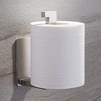 YIGII Toilet Paper Holder Adhesive - 3M Self Adhesive Toilet Tissue Holder for Toilet Roll Bathroom Stick on Wall Stainless Steel Brushed