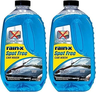 Rain-X 620073 - Car Wash Deep Cleaning, High Foam Soap Provides Spot Free Shine with No Towel Or Hand Drying Needed - Car soap for car cleaning and detailing 48 fl oz (Pack of 2)