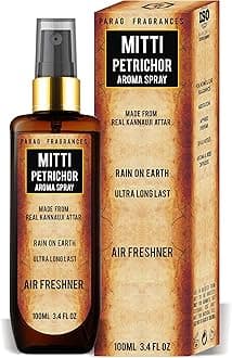 Parag Fragrances Essential Oil Room Spray Perfume For 24 Hours Freshness & Fragrance at Home/Spreading Positive Energy, Best For Relaxation, Air Freshener / 100ml (Mitti/Rain on Earth)