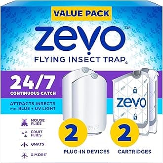 Zevo Flying Insect Trap Refill Cartridges, Fly Trap, Fruit Fly Trap
