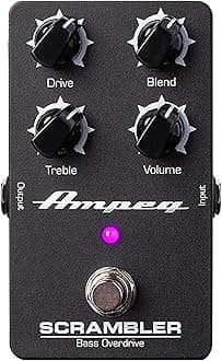 Ampeg Scrambler Bass Overdrive Pedal, Black, (99-040-4021)