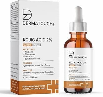 DERMATOUCH Kojic Acid 2% Serum | Best for Hyperpigmentation, Uneven Skin Tone & Dark Spots | For Both Men & Women | 30ml