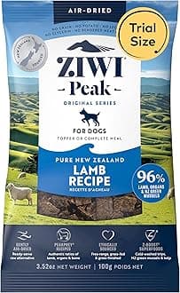 ZIWI Peak Air-Dried Dog Food – Lamb - All Natural, High Protein, Grain Free, Limited Ingredient w/Superfoods (3.5oz)