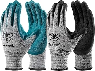 Gardening Gloves - 6 Pair Gardening Gloves for Women/Men, Breathable Natural Latex Garden Gloves with Grip