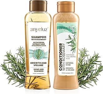 Rosemary Shampoo and Conditioner Set - With Hyaluronic Acid and Natural Extracts, Strengthens and Hydrates Hair for Shine and Vitality - ¡Tu Cabello Fuerte!