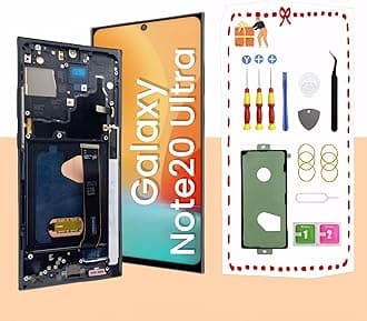 OLED for Samsung Galaxy Note20 Ultra 5G LCD Display Screen Assembly Replacement for Samsung Note 20 Ultra Touch Digitizer Screen with Frame Toolkits N985U N986U (Black)