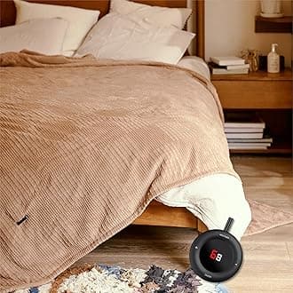 Electric Blanket Twin Size 62''X84'' - Heated Blanket with Single Control Fast Heating 6 Heating Levels & 2-10 Hours Auto Off,ETL Certified Machine Washable (Fog Rose)