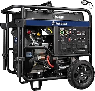 Westinghouse 18000 Peak Watt Home Backup Portable Generator, Remote Electric Start with Auto Choke, Transfer Switch Ready 30A & 50 Outlets, Gas Powered