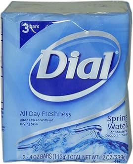Antibacterial Soap Bars, Spring Water, 3 4.5 Oz Bars [13.5 Oz (382 G)]