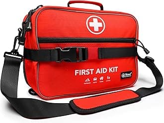 430 Piece First Aid Kit, Well-Organized Premium Waterproof Compact Trauma Medical Kits for Any Emergencies, Ideal for Home, Office, Car, Travel, Outdoor, Camping, Hiking, Boating (Red)