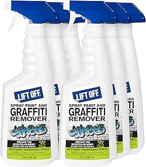 Motsenbocker's Lift Off 41101-6PK Spray Paint and Graffiti Remover – Removes Spray Paint, Acrylic, and Enamel – Safe for Wood, Metal, Concrete, Plastic – Water-Based Formula – 22 Fl Oz (Pack of 6)