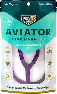 The AVIATOR Pet Bird Harness and Leash: X-Large Purple