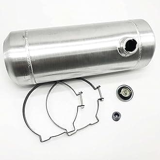 JSD AUTO PARTS 4.5 Gallons Aluminum Gas Tank / Fuel Tank 8"x22" End Fill Spun 1/4"-18NPT With CAP