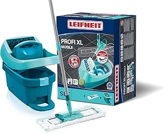 Leifheit Profi XL Mobile Mop Press Bucket with Floor Wiper Profi Micro Duo Wiping Width 42 cm