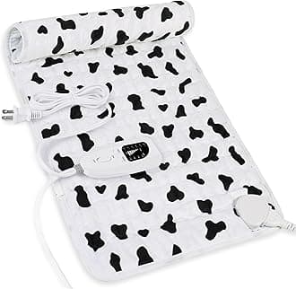 Deepsoon Heating Pad-Electric Heating Pads for Back,Neck,Abdomen,Moist Heated Pad for Shoulder,Knee,Hot Pad for Pain Relieve,Dry&Moist Heat & Auto Shut Off(White,12''×24'')