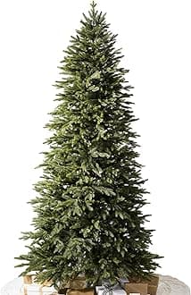 Silverado Slim - Realistic Narrow Christmas Tree with True Needle Foliage with Premium Stand & Easy Assembly for Indoor Holiday Decorating, Unlit, 7'