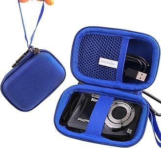 Hard EVA Carrying Case Compatible with KODAK PIXPRO C1/KODAK FZ55/FZ45/FZ43 Digital Camera Protection case. (blue)