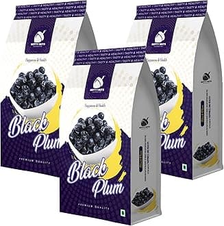NOTTY NUTS Dried Black Plum/Pitted Prune 750g | Dehydrated Plum | Black Plum Dried Fruit | Hygienically Packed Healthy Snack & Antioxidant Rich Pitted Prune ((750g (Pack of 3))