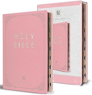 KJV Large Format Giant Print Pink Leathersoft with Index: King James Version, Pink, Premium Imitation Leather, With Ribbon Marker, Giant Print Large ... Index (KJV Large Size Giant Print Editions)
