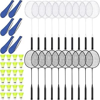 - Badminton Rackets Set with Shuttlecocks and Carrying Bags, Sturdy Lightweight Badminton Rackets Racquet for Adults Beginners Indoor Outdoor Backyards