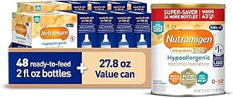 Enfamil Nutramigen Hypoallergenic Baby Formula, Lactose Free, Colic Relief from Cow's Milk Allergy Stars in 24 Hours, Brain Building Omega-3 DHA, 27.8 Oz + 2 FL Oz (48 Count)