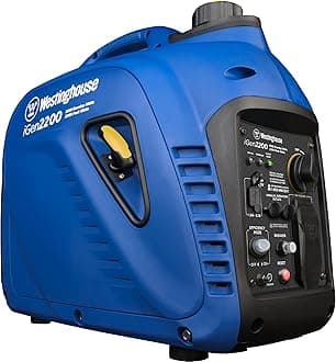 Westinghouse 2200 Peak Watt Super Quiet & Lightweight Portable Inverter Generator, Gas Powered, Parallel Capable, Long Run Time