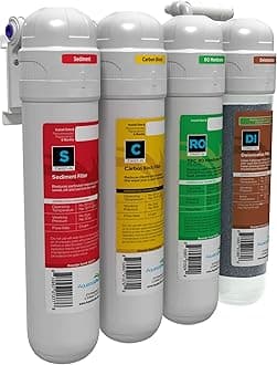 Aquatic Life Twist-in 4-Stage Reverse Osmosis Water Filter System RO/DI Filtr...