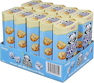 Hello Panda Biscuits with Creamy Milk Filling 10 x 50g