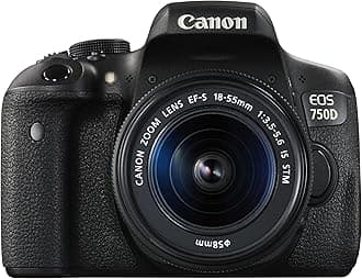 Canon EOS 750D Digital SLR Camera with 18 - 55 mm Lens (Renewed)