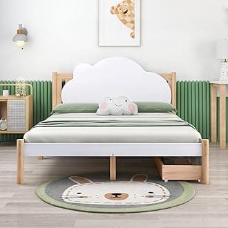 ModernLuxe White Pine Storage Double Bed Frame with Drawers-Perfect for Adults, Kids, and Teenagers-Durable Solid Wood Design 4ft6 135x190cm