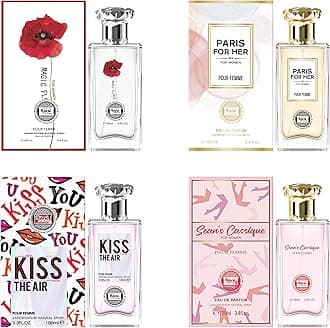 Women's 4 Pcs Kiss The Air Magic Flower Paris For Her Sean'S Classique Perfume Natural Spray Fresh Fragrance