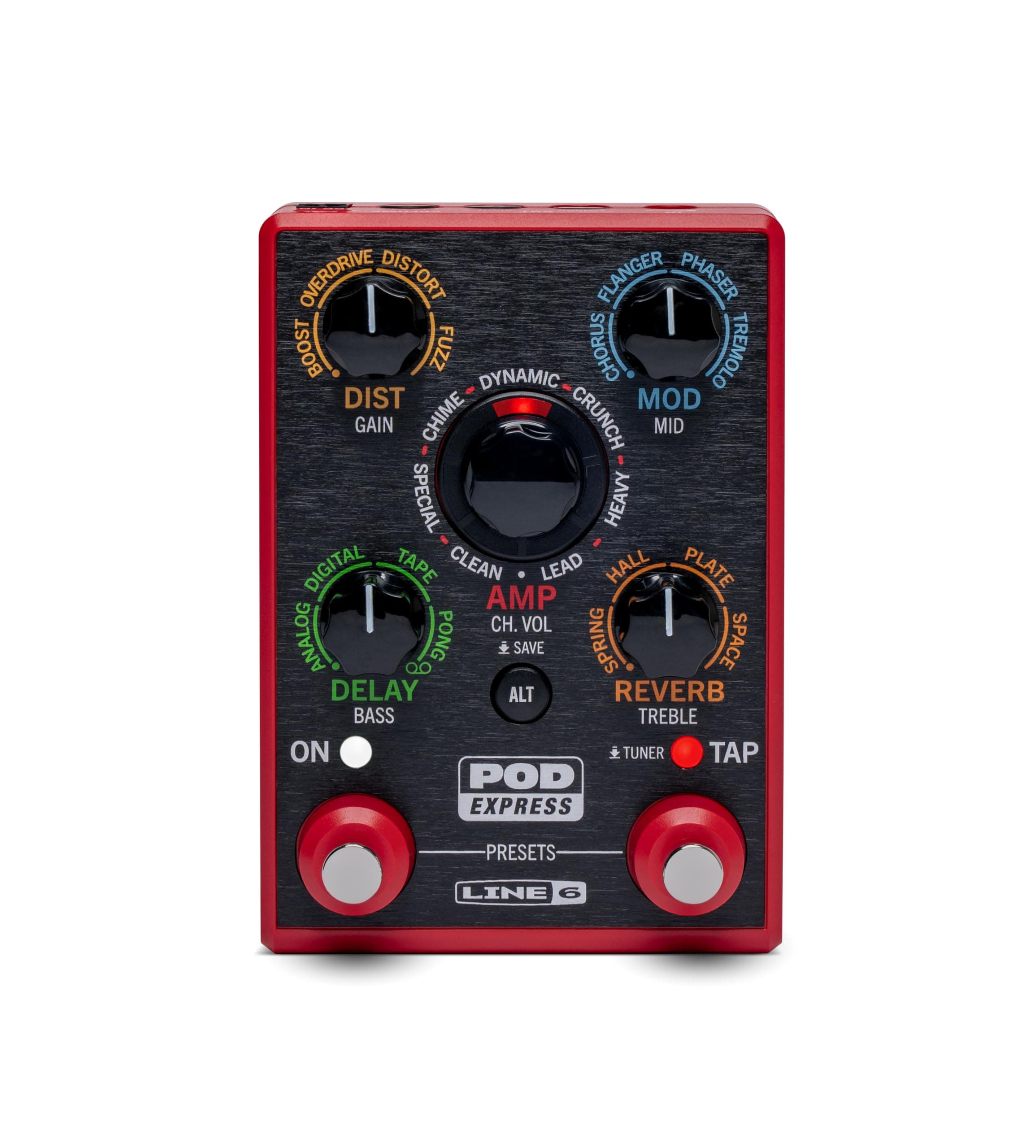 Line 6 POD Express Guitar Amp & Effects Processor with 7 Amp Models, 16 Effect Models, 21 Presets and Simple Controls, Ultra-Portable Lightweight Design