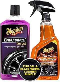 Endurance Tire Gel and Meguiar's Hot Rims Black Wheel Cleaner Bundle